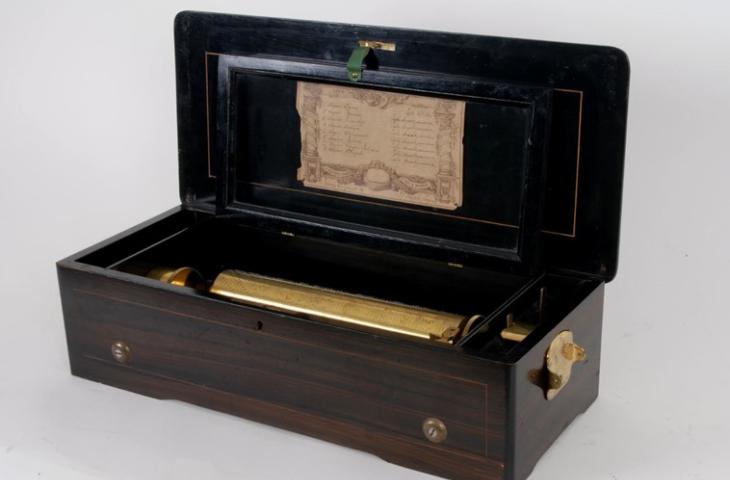 Music box with cylinder, Paillard-Vaucher, Switzerland, around 1880, inv. 1946
