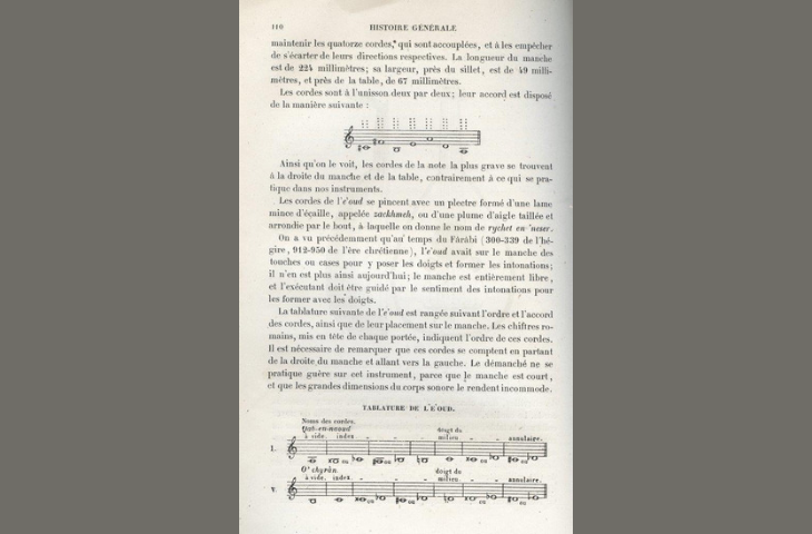 Extract uit Histoire de la musique, François-Joseph Fétis, Brussel, 1869, vol. 2