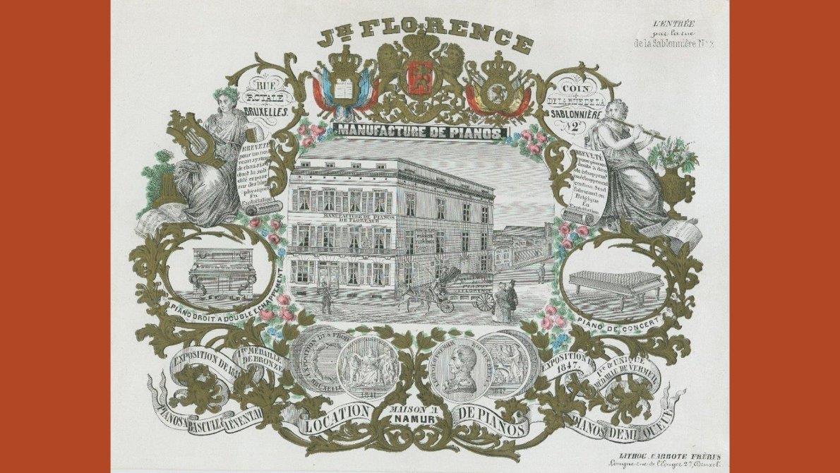 Carte porcelaine de la manufacture de Jean-Joseph Florence à Bruxelles
