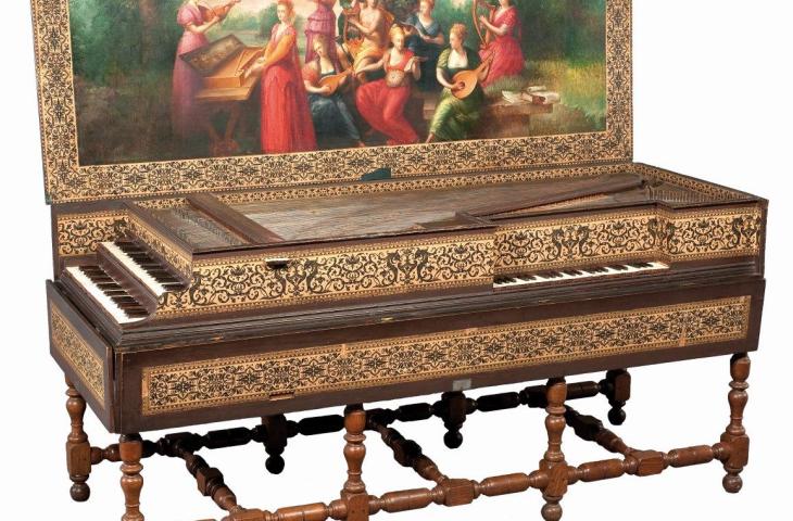 Harpsichord with virginal, Joannes Ruckers, Antwerp, 1619, inv. 2935