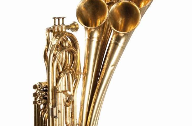 Trombone met zeven bekers, Adolphe Sax, Parijs, eind 19e eeuw, inv. 1288