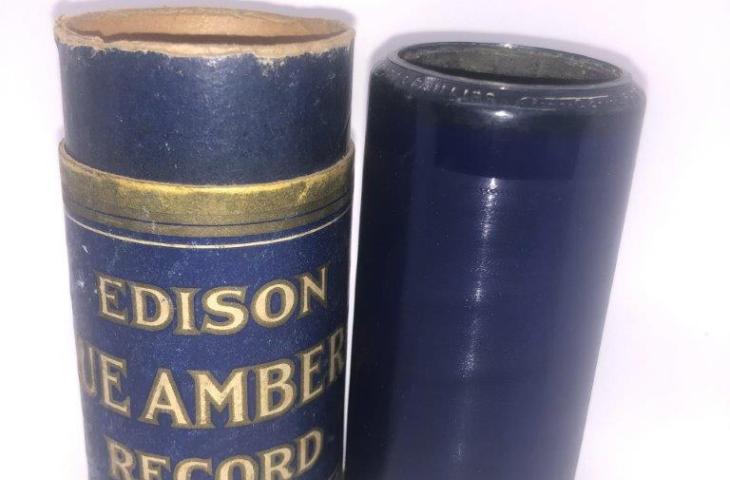Blue Amberol cylinders