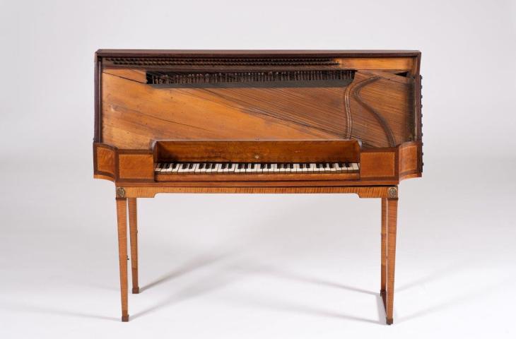 Piano droit (vue de la mécanique), Jean-Joseph Merlin, Londres, ca 1800, inv. 1632