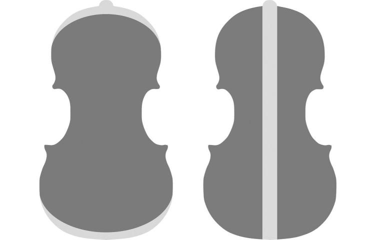 Methods of reducing a soundbox. Left: Reduction in height; Right: Reduction in width