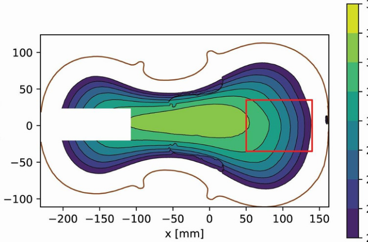 Rounded contour lines on the soundboard of the viola by Johannes Cuypers