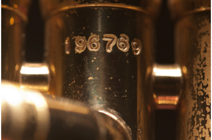Detail of the serial number on the second valve