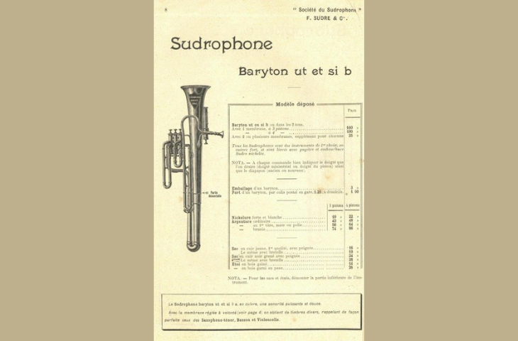 Extraits du catalogue de la firme F. Sudre, Paris, 1905. Avec l’aimable autorisation de Dirk Arzig.
