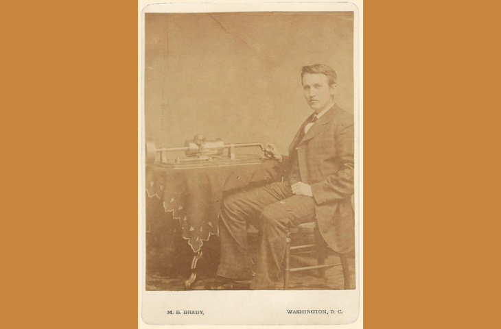 Thomas Edison et son phonographe, Levin Handy,, Washington D.C., 1878