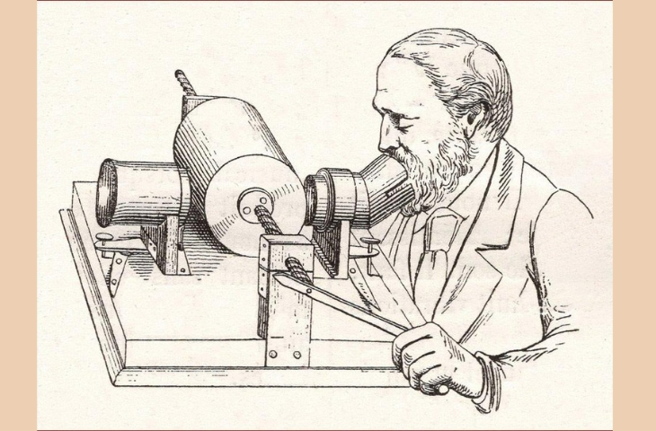 Charles Batchelor, assistant de Thomas Edison, enregistrant sa voix