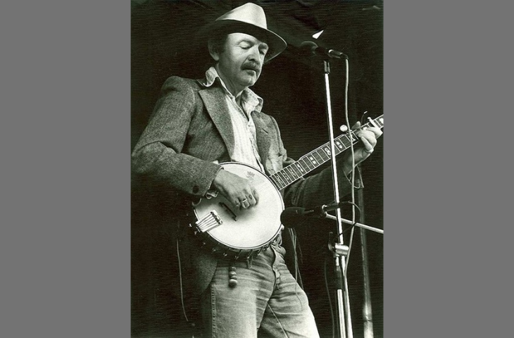 Derroll Adams / banjo Framus, “Fête des Leus”, Frasnes-lez-Couvin, Belgique, 1978