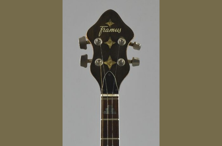Banjo Framus à cinq cordes (détail du cheviller), vers 1974
