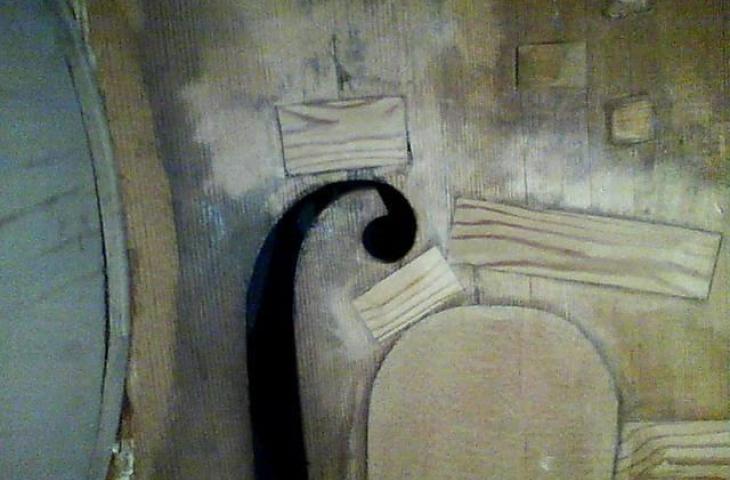 Double bass (inside view), Benoît-Joseph Boussu